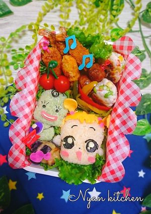 おじゃ魔女『マジョリカ&はなちゃん』弁当-レシピのメイン写真