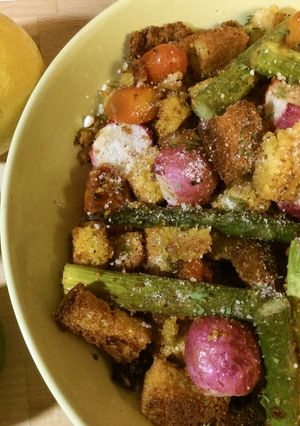 クルトンと野菜グリルのドレシング漬け-レシピのメイン写真