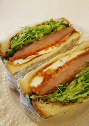 ハムカツサンド！-レシピのメイン写真