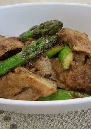 豚肉とアスパラガスの味噌炒め-レシピのメイン写真