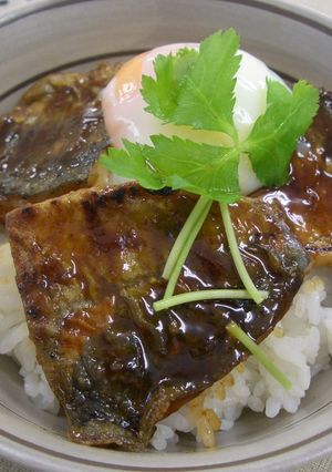 アジの照り焼き丼(温玉のせ)-レシピのメイン写真
