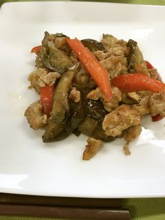豚と茄子の生姜焼き(透析食)-レシピのメイン写真