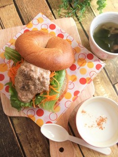 さんま味噌マヨ ベーグルサンド-レシピのメイン写真