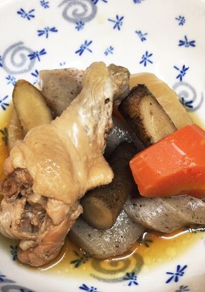 めんつゆであっさり手羽元根菜煮-レシピのメイン写真