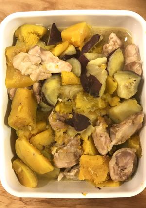 炊飯器で、鶏肉と秋の根菜の豆乳スパイス煮-レシピのメイン写真