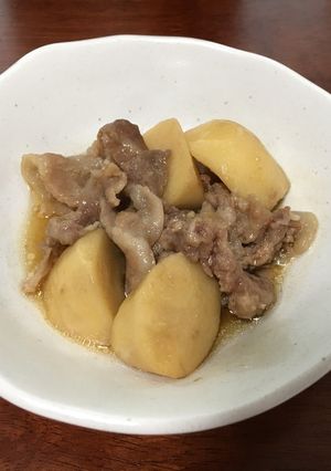 里芋と豚肉の麺つゆ煮-レシピのメイン写真