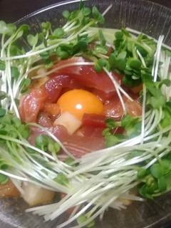 コスパ! ユッケ風お刺身切り落とし-レシピのメイン写真