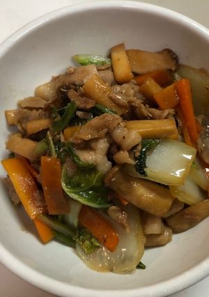 こっくり☆豚バラと白菜のオイスター炒め-レシピのメイン写真