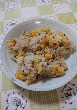 一度で簡単さつま芋おこわとおはぎ-レシピのメイン写真