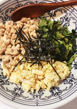 筋肉飯ッ！超クリーンな簡単三色丼◎-レシピのメイン写真