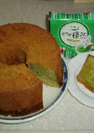 粉緑茶　ヘルシーシフォンケーキ-レシピのメイン写真