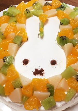 ミッフィーのケーキ-レシピのメイン写真