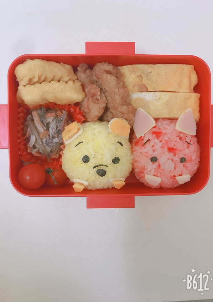 つむつむプーさんとピグレットのキャラ弁-レシピのメイン写真
