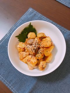 さつまいもと鶏肉の味噌マヨ炒め-レシピのメイン写真