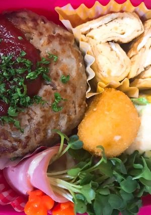 ハンバーグ弁当-レシピのメイン写真