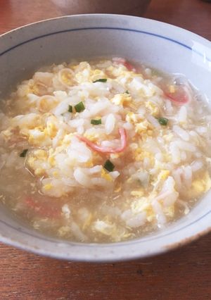 残った冷やご飯で簡単☆カニカマと卵の雑炊-レシピのメイン写真
