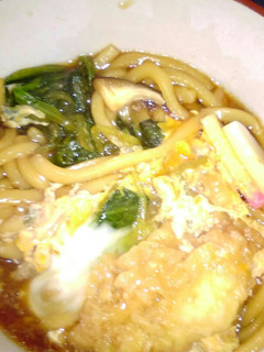 お昼の鍋焼きうどん「海老天&卵入り」-レシピのメイン写真