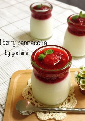 生クリームなし♡ベリーのパンナコッタ♡-レシピのメイン写真