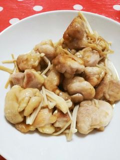 えのきと鶏肉のバター醤油炒め-レシピのメイン写真