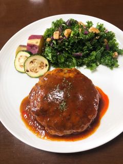 簡単!パン粉無しの煮込みハンバーグ-レシピのメイン写真