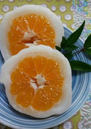上新粉でみかん大福「材料使いっきり」-レシピのメイン写真
