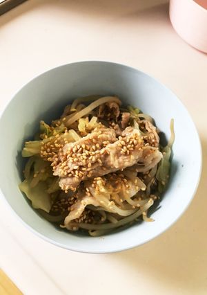 超簡単！！豚バラポン酢炒め-レシピのメイン写真