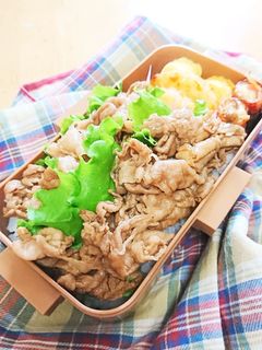のっけ弁当(しょうが焼き)-レシピのメイン写真