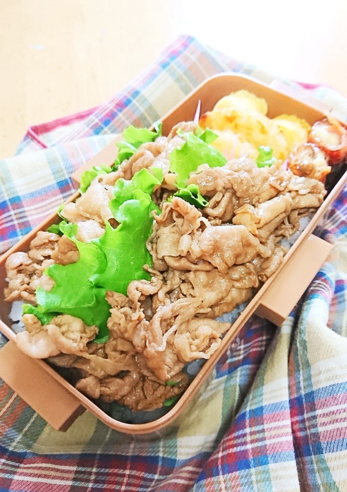 のっけ弁当（しょうが焼き）-レシピのメイン写真