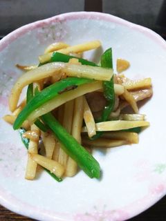 簡単!!豚コマ肉で青椒肉絲風炒め-レシピのメイン写真