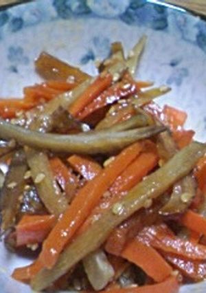 入れ歯に優しいごぼうのキンピラ-レシピのメイン写真