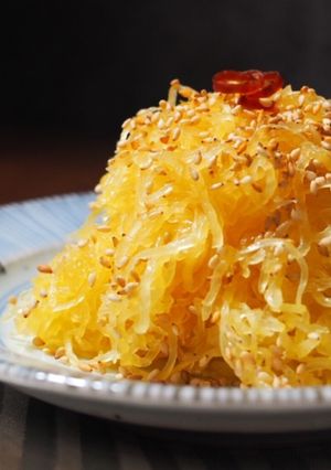 そうめんかぼちゃ（錦糸瓜）の塩きんぴら-レシピのメイン写真