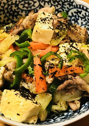 ピーマン&キャベツの豆腐チャンプルー-レシピのメイン写真