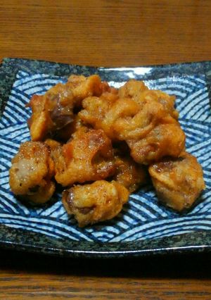 キムチの素で☆コロコロ砂ずり揚げ♪-レシピのメイン写真