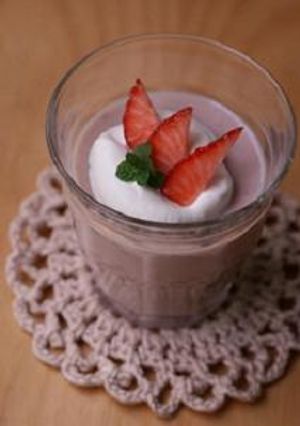お豆腐の　いちごババロア　-レシピのメイン写真