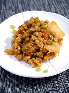 簡単!菌活☆納豆キムチ豆苗-レシピのメイン写真