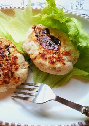 秋らしく！鶏むね肉の梨ハンバーグ！-レシピのメイン写真