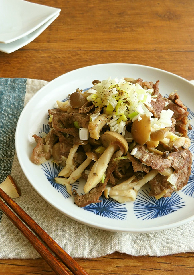 牛としめじのネギ塩しぐれ☆お弁当にも♪-レシピのメイン写真