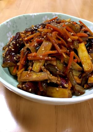 さつまいもの韓国風キンピラ炒め-レシピのメイン写真