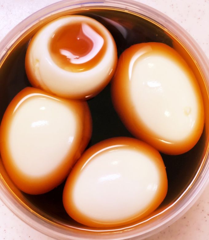 半熟煮卵6分でyou Tuberつよポン流 by 猫耳ママ 【クックパッド】 簡単