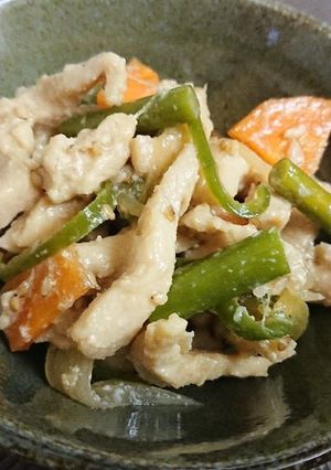 レンジで簡単♪むね肉の焼肉風-レシピのメイン写真