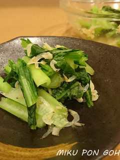小松菜のレンチン白だし煮-レシピのメイン写真