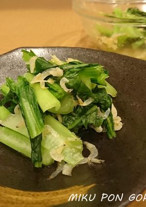 小松菜のレンチン白だし煮-レシピのメイン写真