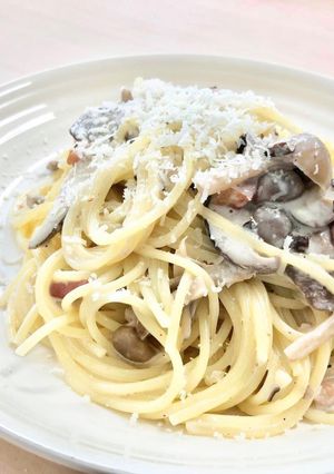しいたけのクリームパスタ-レシピのメイン写真