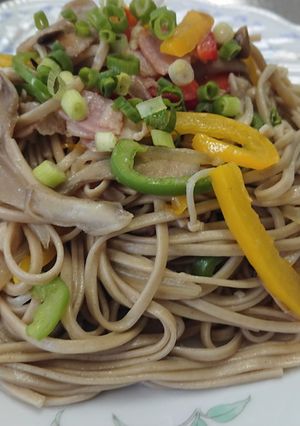 きのこたっぷり そばのペペロンチーノ風-レシピのメイン写真