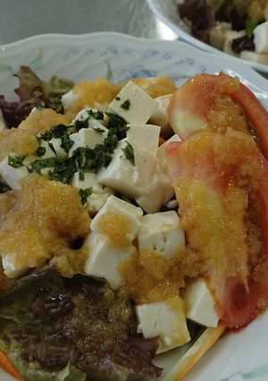 豆腐サラダ～りんごドレッシング～-レシピのメイン写真