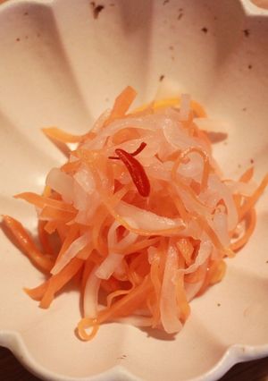 紅甘酢を使ったなます-レシピのメイン写真