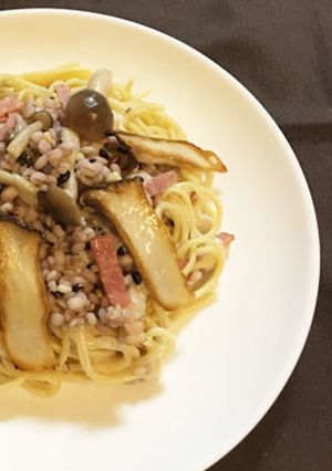 キノコと雑穀米のクリームパスタ-レシピのメイン写真