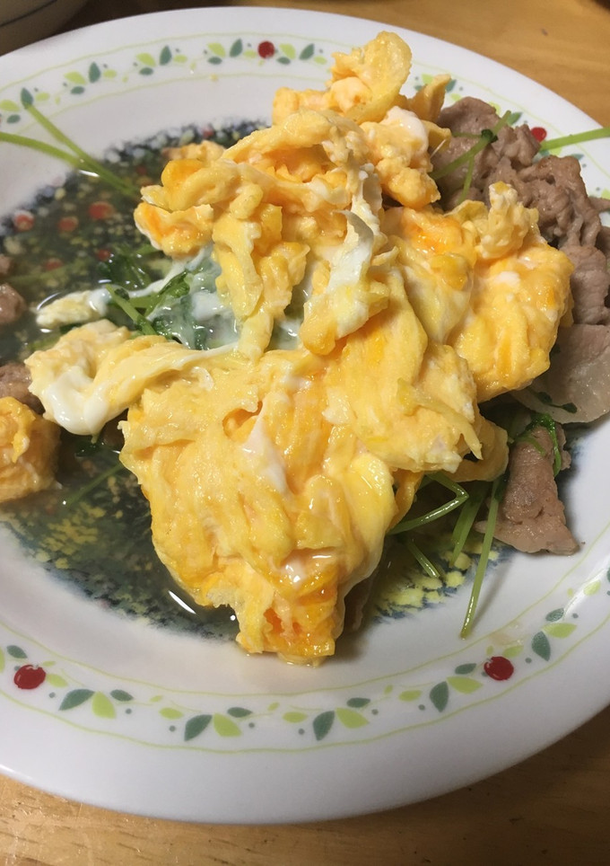 豆苗と豚肉の炒め物-レシピのメイン写真
