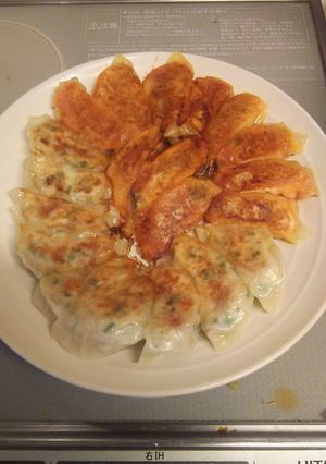 残った豆腐とお野菜で！紅白餃子-レシピのメイン写真