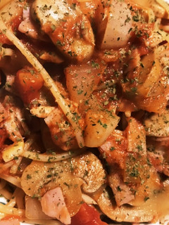 簡単!トマトとツナとベーコンのパスタ-レシピのメイン写真